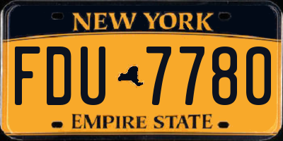 NY license plate FDU7780