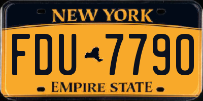 NY license plate FDU7790