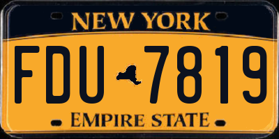 NY license plate FDU7819