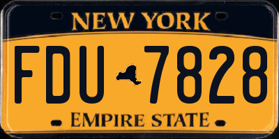 NY license plate FDU7828