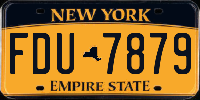NY license plate FDU7879