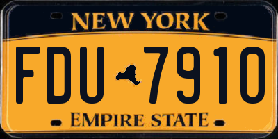 NY license plate FDU7910
