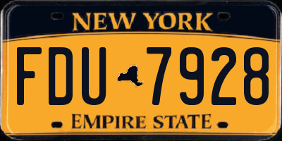 NY license plate FDU7928
