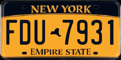 NY license plate FDU7931