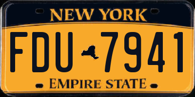 NY license plate FDU7941