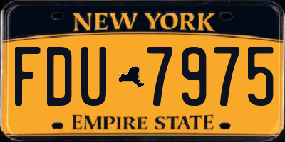 NY license plate FDU7975