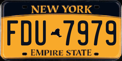NY license plate FDU7979