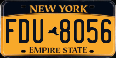 NY license plate FDU8056