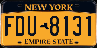 NY license plate FDU8131