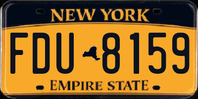 NY license plate FDU8159