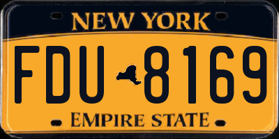 NY license plate FDU8169