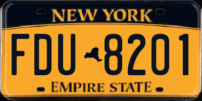 NY license plate FDU8201