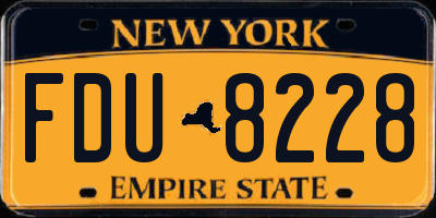 NY license plate FDU8228
