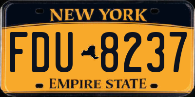 NY license plate FDU8237