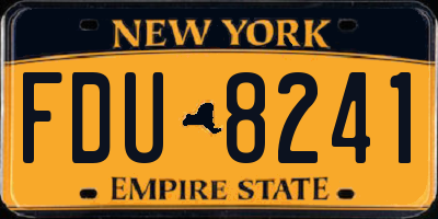 NY license plate FDU8241