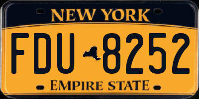 NY license plate FDU8252