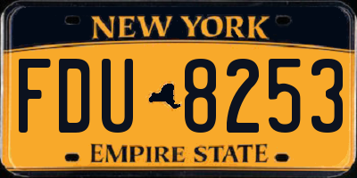 NY license plate FDU8253