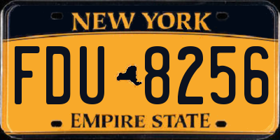 NY license plate FDU8256