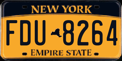 NY license plate FDU8264