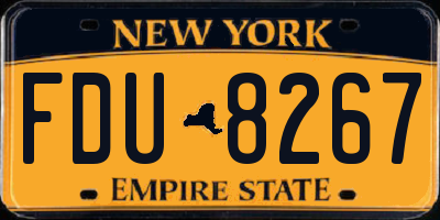 NY license plate FDU8267