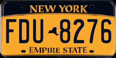 NY license plate FDU8276