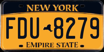 NY license plate FDU8279