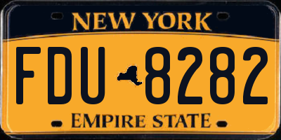 NY license plate FDU8282