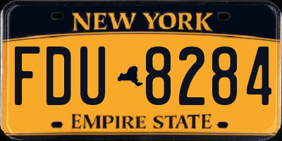 NY license plate FDU8284