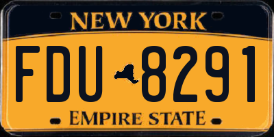 NY license plate FDU8291