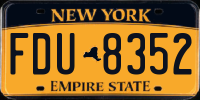 NY license plate FDU8352