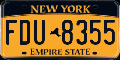 NY license plate FDU8355