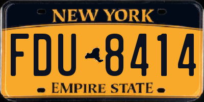 NY license plate FDU8414