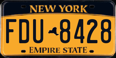 NY license plate FDU8428