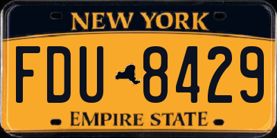 NY license plate FDU8429