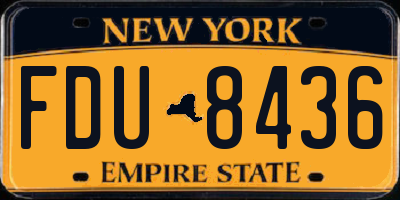 NY license plate FDU8436