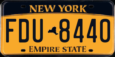 NY license plate FDU8440