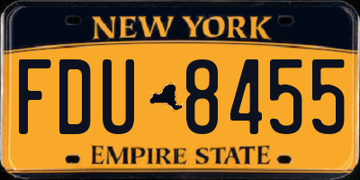 NY license plate FDU8455