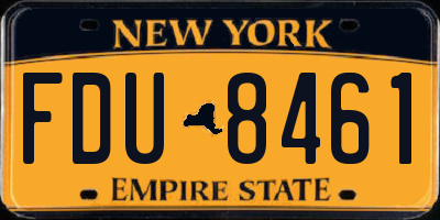 NY license plate FDU8461