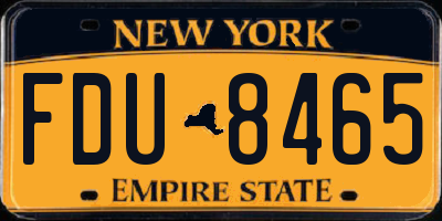 NY license plate FDU8465