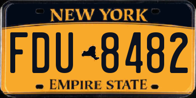 NY license plate FDU8482