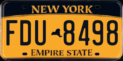 NY license plate FDU8498