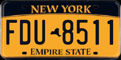 NY license plate FDU8511