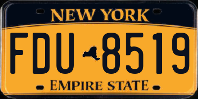 NY license plate FDU8519