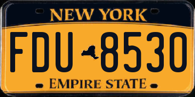 NY license plate FDU8530