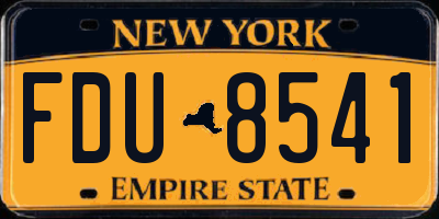 NY license plate FDU8541