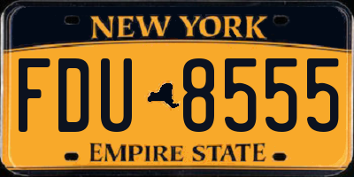 NY license plate FDU8555