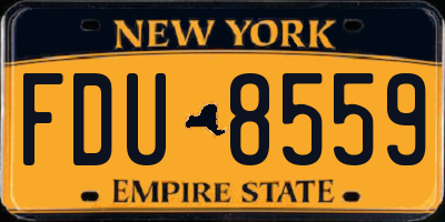 NY license plate FDU8559