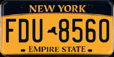 NY license plate FDU8560