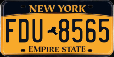 NY license plate FDU8565