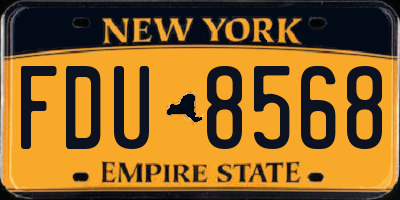 NY license plate FDU8568